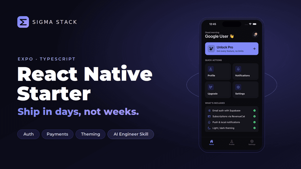 React Native Starter preview